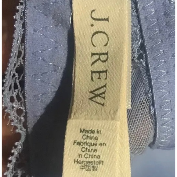 Jcrew 48$ Everyday T-shirt bra with lace trim SZ 34D Color:Light Peri - Picture 5 of 7